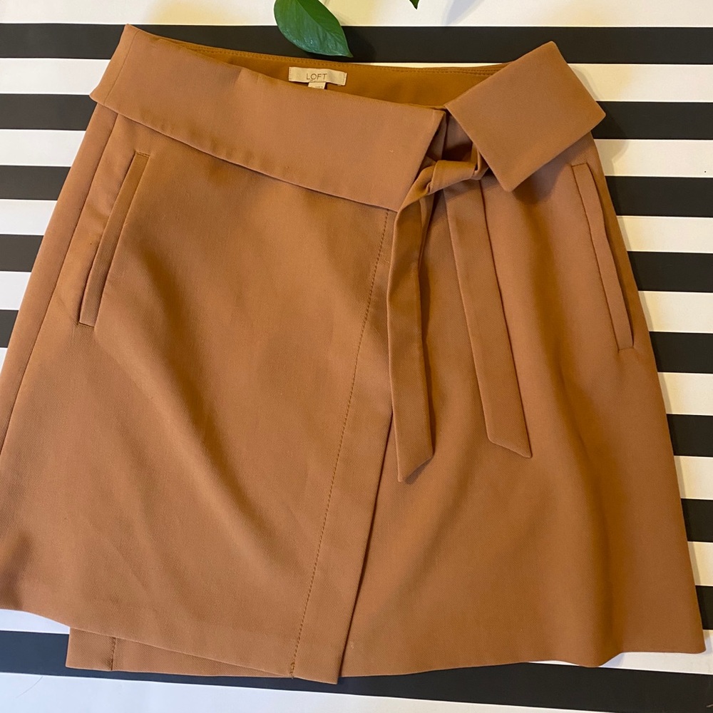 Ann Taylor Loft Skirt with Pockets & Tie